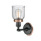 Innovations Lighting Small Bell 1 Light Mixed Metals Sconce Part Of The Franklin Restoration Collection 203BK-BPAC-HRAC-G54
