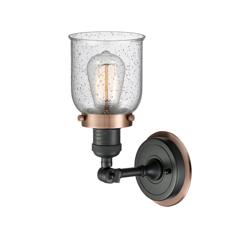 Innovations Lighting Small Bell 1 Light Mixed Metals Sconce Part Of The Franklin Restoration Collection 203BK-BPAC-HRAC-G54