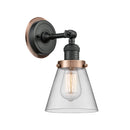 Cone Sconce shown in the Matte Black finish with a Clear shade