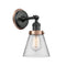 Cone Sconce shown in the Matte Black finish with a Clear shade