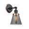Cone Sconce shown in the Matte Black finish with a Plated Smoke shade