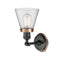 Innovations Lighting Small Cone 1 Light Mixed Metals Sconce Part Of The Franklin Restoration Collection 203BK-BPAC-HRAC-G64