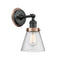 Cone Sconce shown in the Matte Black finish with a Seedy shade