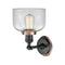 Innovations Lighting Large Bell 1 Light Mixed Metals Sconce Part Of The Franklin Restoration Collection 203BK-BPAC-HRAC-G72