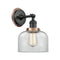 Bell Sconce shown in the Matte Black finish with a Clear shade
