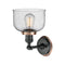 Innovations Lighting Large Bell 1 Light Mixed Metals Sconce Part Of The Franklin Restoration Collection 203BK-BPAC-HRAC-G74