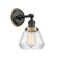 Fulton Sconce shown in the Matte Black finish with a Clear shade