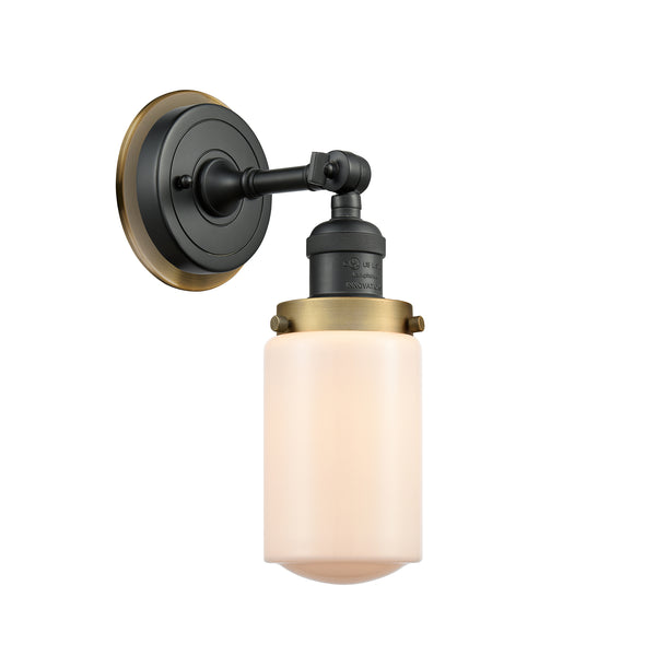 Dover Sconce shown in the Matte Black finish with a Matte White shade