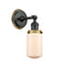 Dover Sconce shown in the Matte Black finish with a Matte White shade