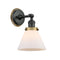 Cone Sconce shown in the Matte Black finish with a Matte White shade