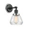 Fulton Sconce shown in the Matte Black finish with a Clear shade