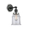 Canton Sconce shown in the Matte Black finish with a Clear shade
