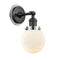 Beacon Sconce shown in the Matte Black finish with a Matte White shade