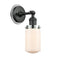 Dover Sconce shown in the Matte Black finish with a Matte White shade