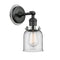 Bell Sconce shown in the Matte Black finish with a Clear shade