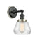 Fulton Sconce shown in the Matte Black finish with a Clear shade