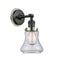 Bellmont Sconce shown in the Matte Black finish with a Clear shade