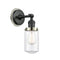 Dover Sconce shown in the Matte Black finish with a Clear shade