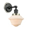 Oxford Sconce shown in the Matte Black finish with a Matte White shade