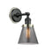 Cone Sconce shown in the Matte Black finish with a Plated Smoke shade
