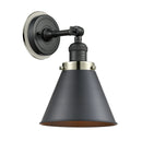 Appalachian Sconce shown in the Matte Black finish with a Matte Black shade