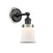 Canton Sconce shown in the Matte Black finish with a Matte White shade