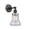 Bellmont Sconce shown in the Matte Black finish with a Seedy shade