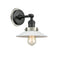 Halophane Sconce shown in the Matte Black finish with a Matte White Halophane shade