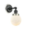 Beacon Sconce shown in the Matte Black finish with a Matte White shade