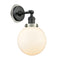 Beacon Sconce shown in the Matte Black finish with a Matte White shade