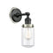 Dover Sconce shown in the Matte Black finish with a Clear shade