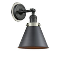 Appalachian Sconce shown in the Matte Black finish with a Matte Black shade