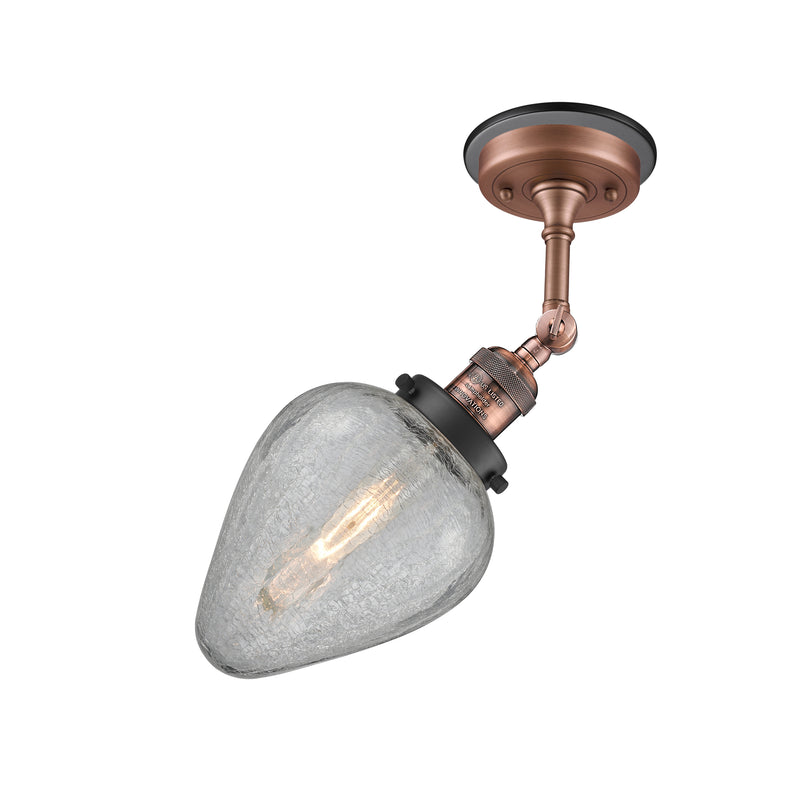 Innovations Lighting Geneseo 1 Light Sconce Part Of The Franklin Restoration Collection 203BP-ACBK-G165
