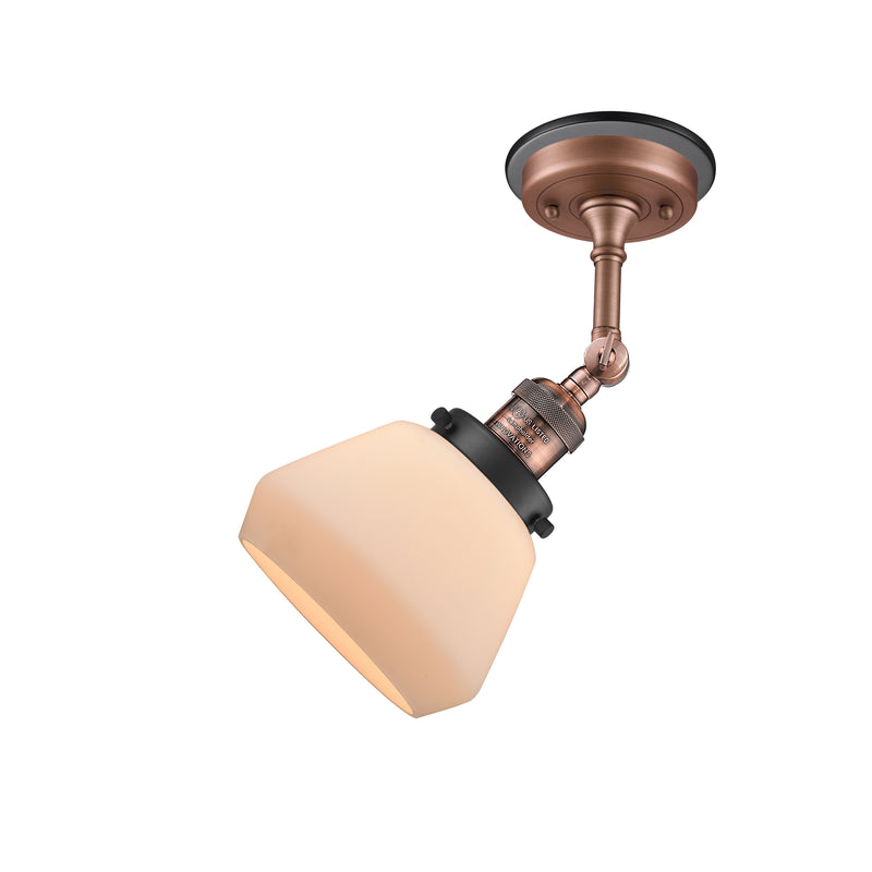 Innovations Lighting Fulton 1 Light Sconce Part Of The Franklin Restoration Collection 203BP-ACBK-G171