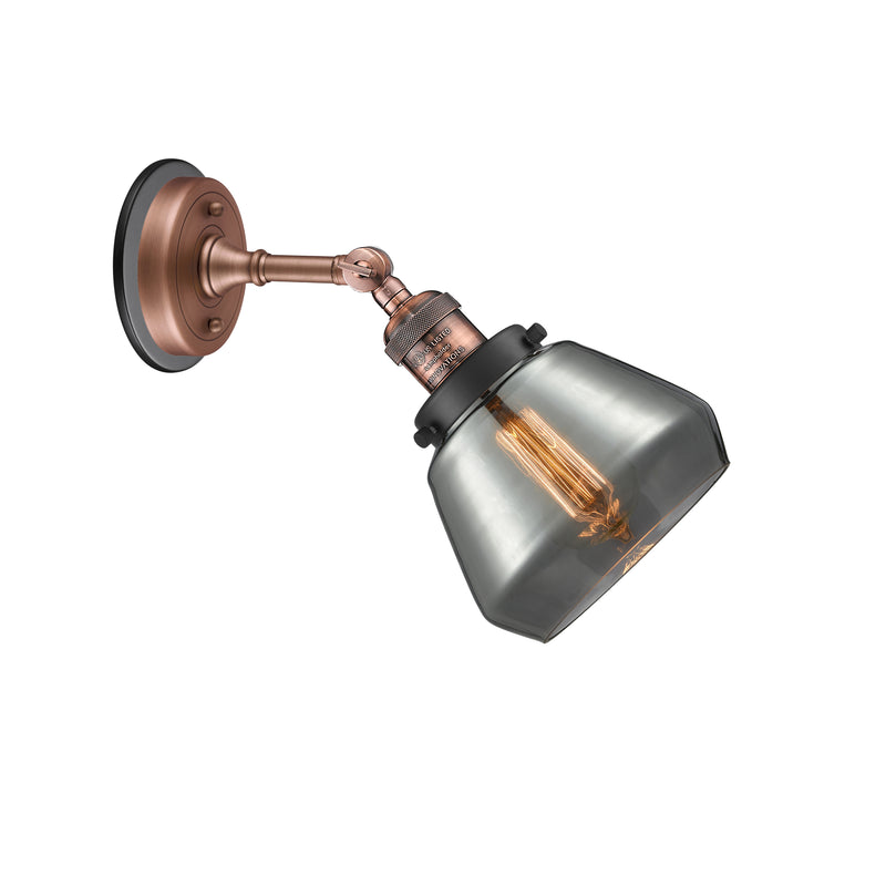 Innovations Lighting Fulton 1 Light Sconce Part Of The Franklin Restoration Collection 203BP-ACBK-G173