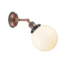 Innovations Lighting Beacon 1 Light 8" Sconce 203BP-ACBK-G201-8