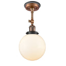 Innovations Lighting Beacon 1 Light 8" Sconce 203BP-ACBK-G201-8