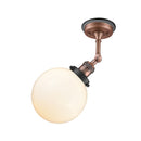 Innovations Lighting Beacon 1 Light 8" Sconce 203BP-ACBK-G201-8