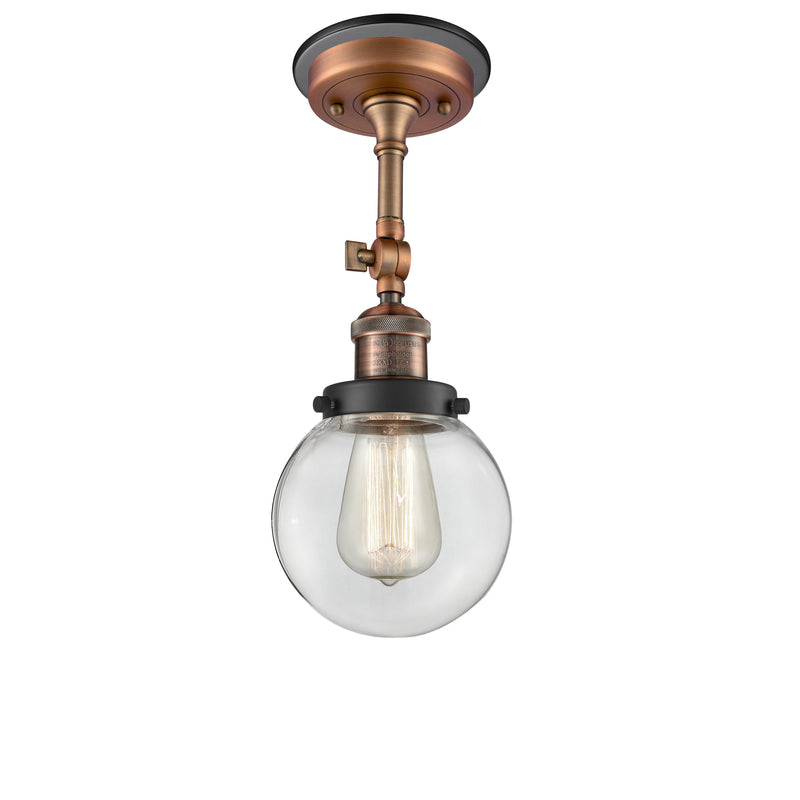 Innovations Lighting Beacon 1 Light 6" Sconce 203BP-ACBK-G202-6
