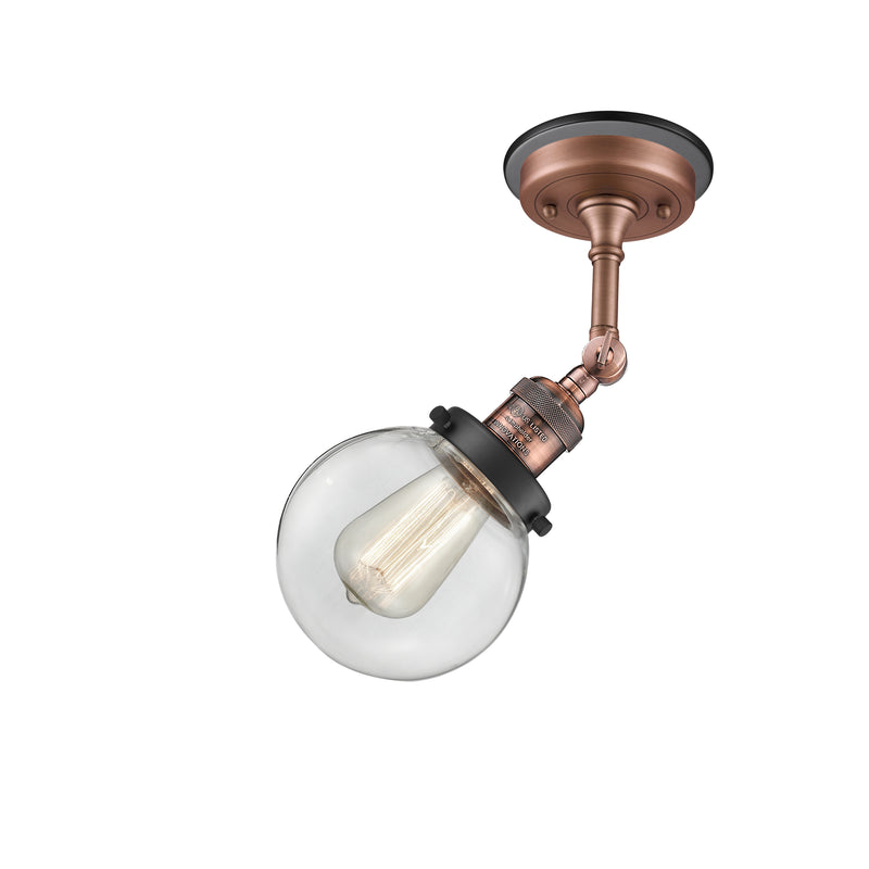 Innovations Lighting Beacon 1 Light 6" Sconce 203BP-ACBK-G202-6