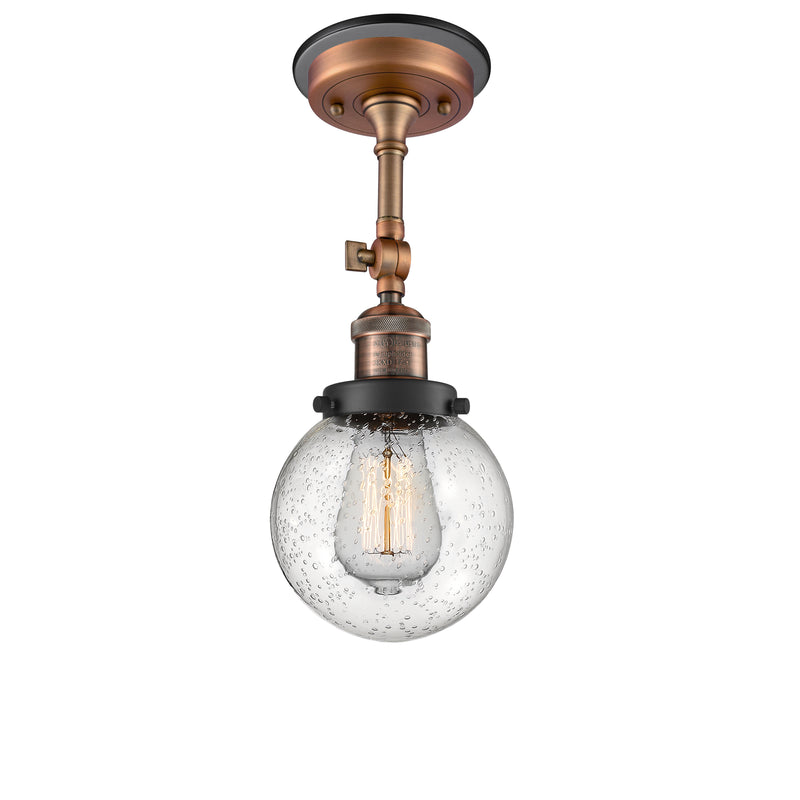 Innovations Lighting Beacon 1 Light 6" Sconce 203BP-ACBK-G204-6