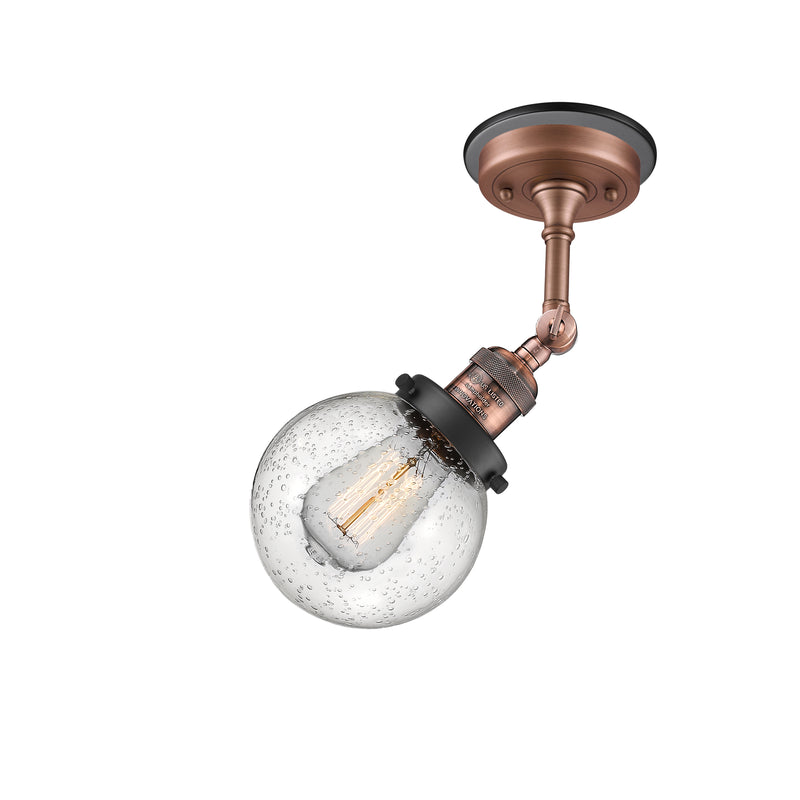 Innovations Lighting Beacon 1 Light 6" Sconce 203BP-ACBK-G204-6