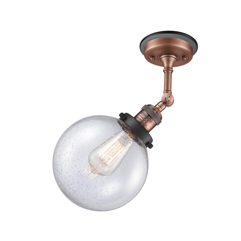 Innovations Lighting Beacon 1 Light 8" Sconce 203BP-ACBK-G204-8