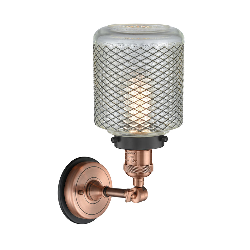 Innovations Lighting Stanton 1 Light Sconce Part Of The Franklin Restoration Collection 203BP-ACBK-G262