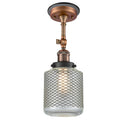 Innovations Lighting Stanton 1 Light Sconce Part Of The Franklin Restoration Collection 203BP-ACBK-G262