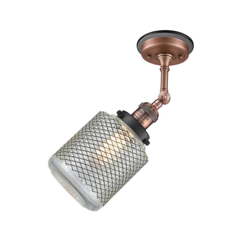 Innovations Lighting Stanton 1 Light Sconce Part Of The Franklin Restoration Collection 203BP-ACBK-G262