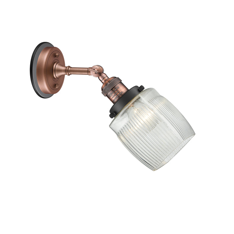 Innovations Lighting Colton 1 Light Sconce Part Of The Franklin Restoration Collection 203BP-ACBK-G302