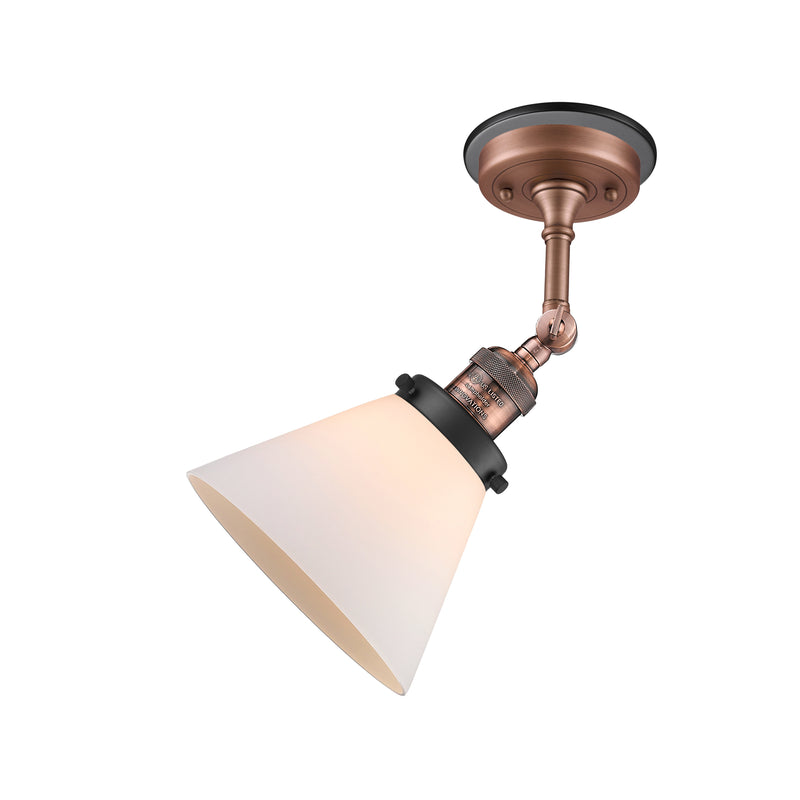 Innovations Lighting Large Cone 1 Light Sconce Part Of The Franklin Restoration Collection 203BP-ACBK-G41