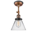 Innovations Lighting Large Cone 1 Light Sconce Part Of The Franklin Restoration Collection 203BP-ACBK-G42