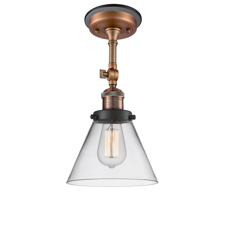Innovations Lighting Large Cone 1 Light Sconce Part Of The Franklin Restoration Collection 203BP-ACBK-G42